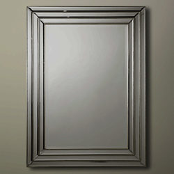 Chambery Rectangular Mirror, Pewter, 117 x 86cm